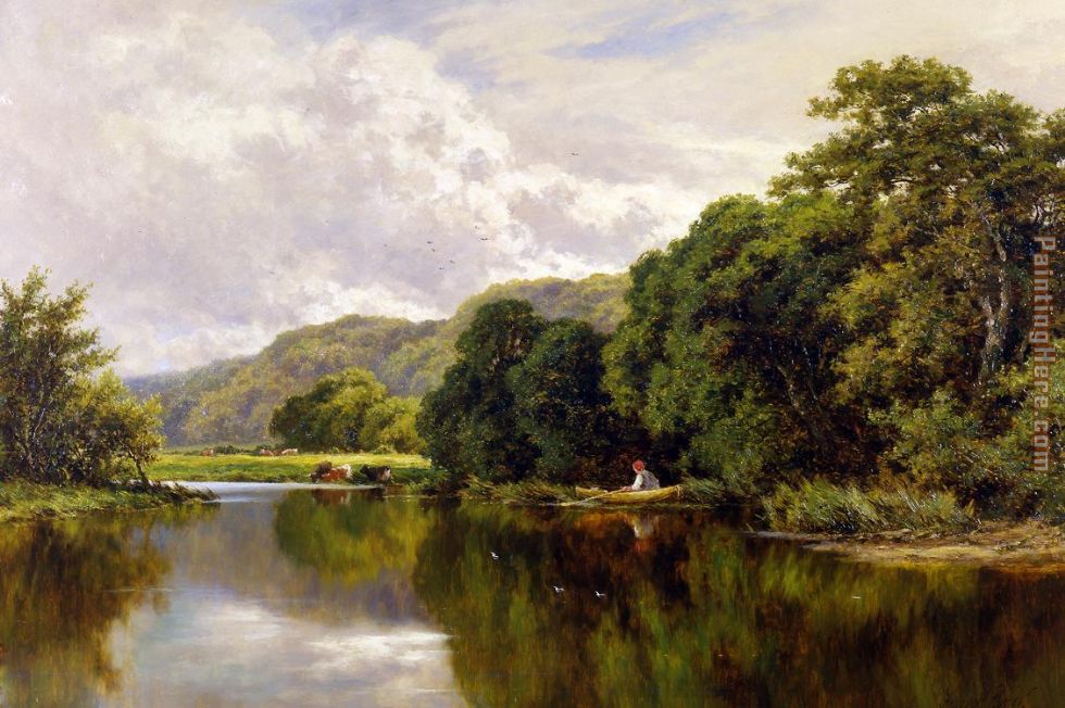 Nature's Mirror, on the Banks of the Thames painting - Henry H. Parker Nature's Mirror, on the Banks of the Thames art painting